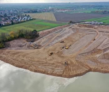 Planmäßige Teilverlegung des Galgenbergsees